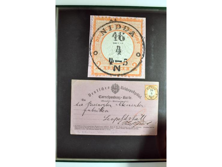 1872/74, 5bändige Sammlung, gestempelt und auf Ganzstücken gesammelt, das Ganze in einer Qualität, die man nur als 'traumhaft