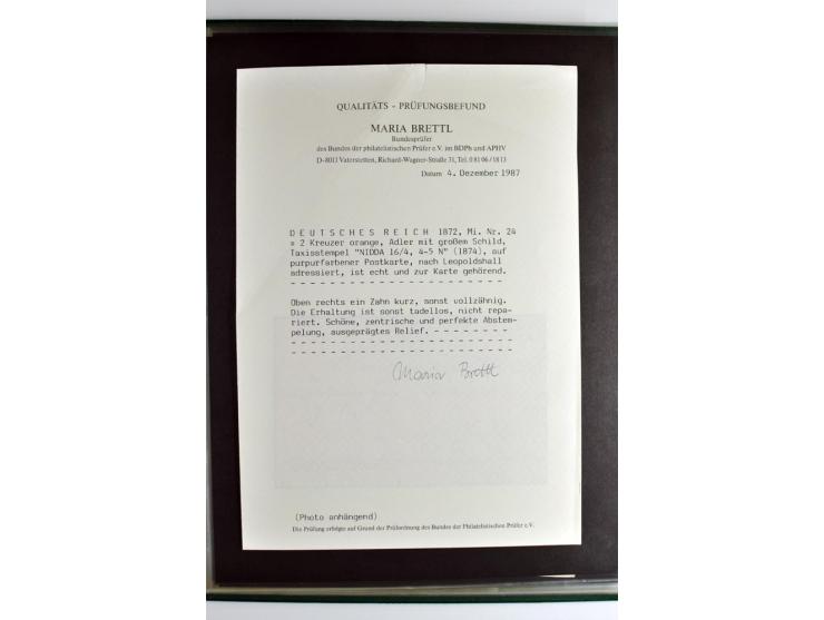 1872/74, 5bändige Sammlung, gestempelt und auf Ganzstücken gesammelt, das Ganze in einer Qualität, die man nur als 'traumhaft