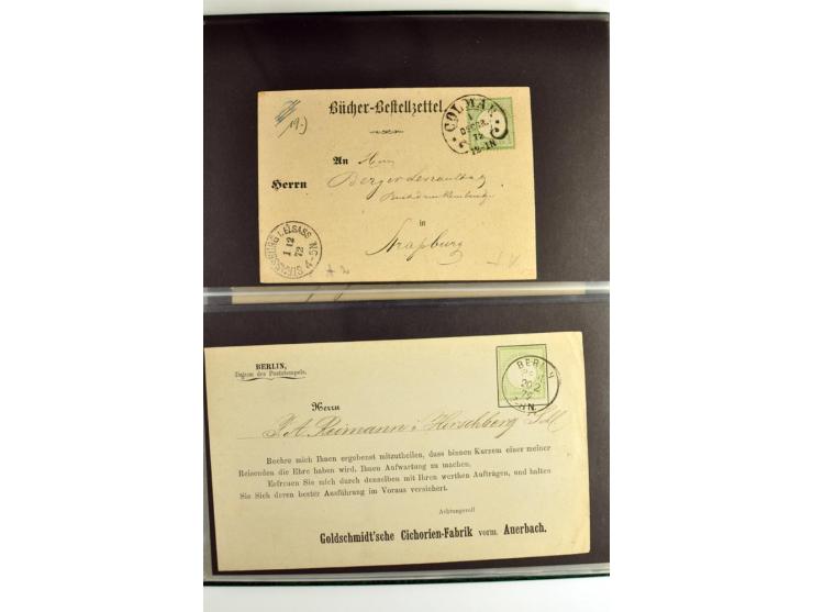 1872/74, 5bändige Sammlung, gestempelt und auf Ganzstücken gesammelt, das Ganze in einer Qualität, die man nur als 'traumhaft