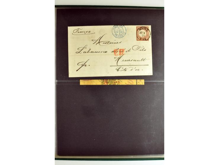 1872/74, 5bändige Sammlung, gestempelt und auf Ganzstücken gesammelt, das Ganze in einer Qualität, die man nur als 'traumhaft