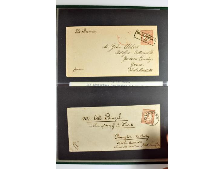 1872/74, 5bändige Sammlung, gestempelt und auf Ganzstücken gesammelt, das Ganze in einer Qualität, die man nur als 'traumhaft