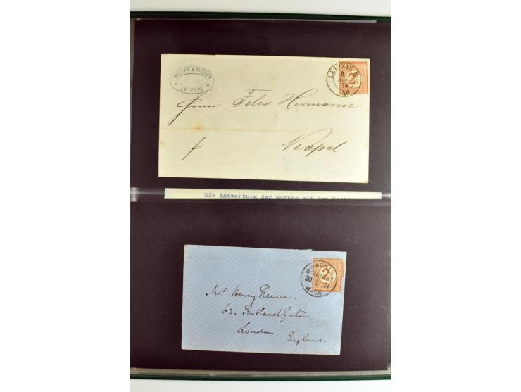 1872/74, 5bändige Sammlung, gestempelt und auf Ganzstücken gesammelt, das Ganze in einer Qualität, die man nur als 'traumhaft