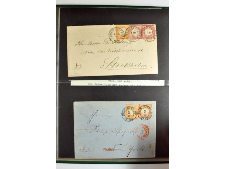 1872/74, 5bändige Sammlung, gestempelt und auf Ganzstücken gesammelt, das Ganze in einer Qualität, die man nur als 'traumhaft
