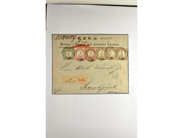 1872/74, 5bändige Sammlung, gestempelt und auf Ganzstücken gesammelt, das Ganze in einer Qualität, die man nur als 'traumhaft