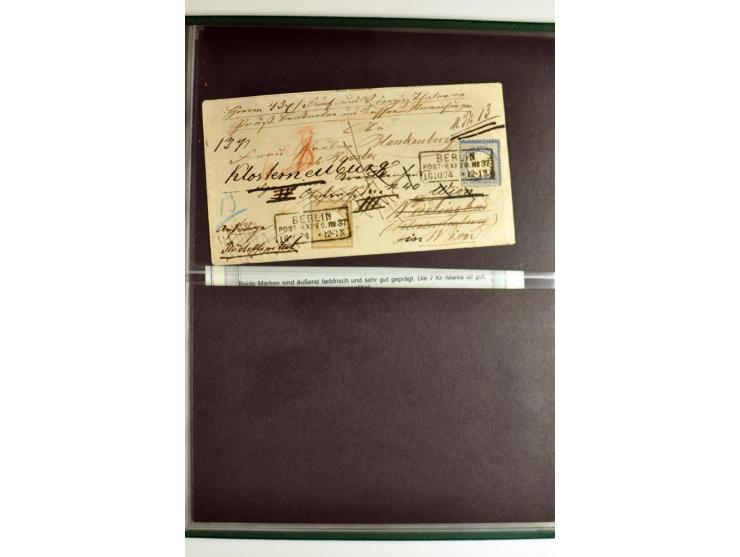1872/74, 5bändige Sammlung, gestempelt und auf Ganzstücken gesammelt, das Ganze in einer Qualität, die man nur als 'traumhaft