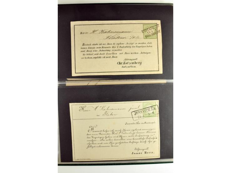1872/74, 5bändige Sammlung, gestempelt und auf Ganzstücken gesammelt, das Ganze in einer Qualität, die man nur als 'traumhaft