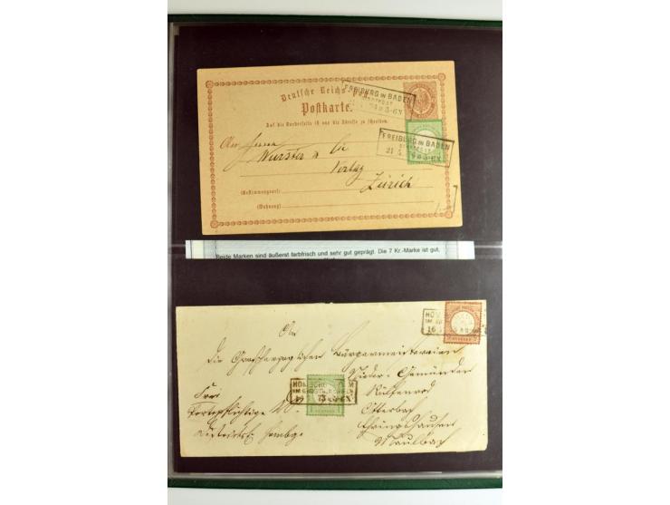 1872/74, 5bändige Sammlung, gestempelt und auf Ganzstücken gesammelt, das Ganze in einer Qualität, die man nur als 'traumhaft