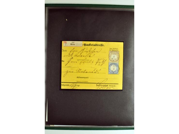 1872/74, 5bändige Sammlung, gestempelt und auf Ganzstücken gesammelt, das Ganze in einer Qualität, die man nur als 'traumhaft