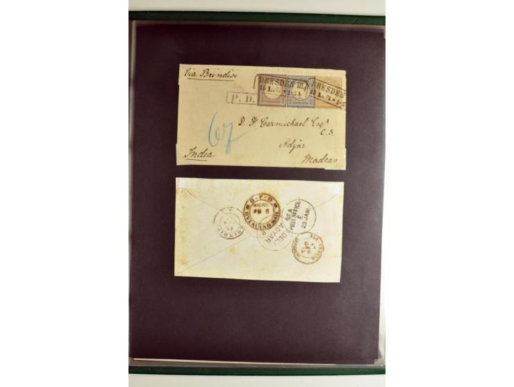 1872/74, 5bändige Sammlung, gestempelt und auf Ganzstücken gesammelt, das Ganze in einer Qualität, die man nur als 'traumhaft
