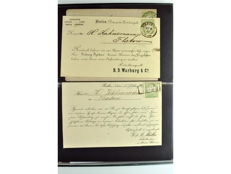 1872/74, 5bändige Sammlung, gestempelt und auf Ganzstücken gesammelt, das Ganze in einer Qualität, die man nur als 'traumhaft