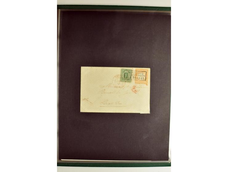 1872/74, 5bändige Sammlung, gestempelt und auf Ganzstücken gesammelt, das Ganze in einer Qualität, die man nur als 'traumhaft