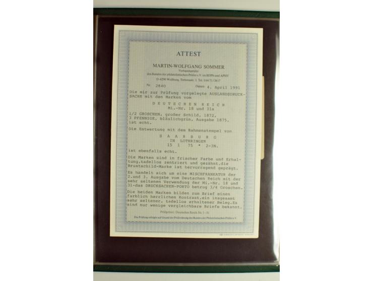 1872/74, 5bändige Sammlung, gestempelt und auf Ganzstücken gesammelt, das Ganze in einer Qualität, die man nur als 'traumhaft