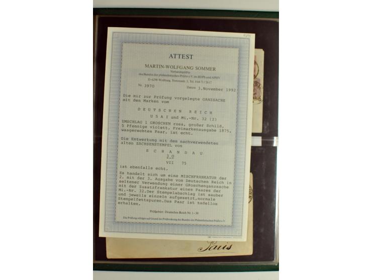 1872/74, 5bändige Sammlung, gestempelt und auf Ganzstücken gesammelt, das Ganze in einer Qualität, die man nur als 'traumhaft