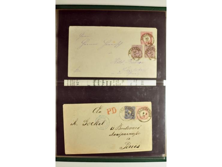1872/74, 5bändige Sammlung, gestempelt und auf Ganzstücken gesammelt, das Ganze in einer Qualität, die man nur als 'traumhaft