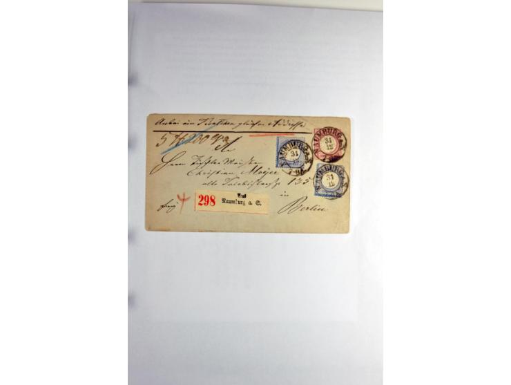 1872/74, 5bändige Sammlung, gestempelt und auf Ganzstücken gesammelt, das Ganze in einer Qualität, die man nur als 'traumhaft
