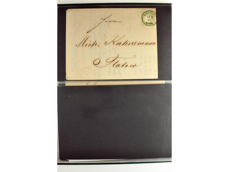 1872/74, 5bändige Sammlung, gestempelt und auf Ganzstücken gesammelt, das Ganze in einer Qualität, die man nur als 'traumhaft
