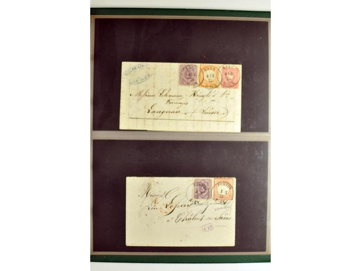 1872/74, 5bändige Sammlung, gestempelt und auf Ganzstücken gesammelt, das Ganze in einer Qualität, die man nur als 'traumhaft