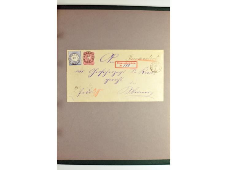 1872/74, 5bändige Sammlung, gestempelt und auf Ganzstücken gesammelt, das Ganze in einer Qualität, die man nur als 'traumhaft