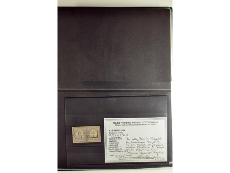 1872/74, 5bändige Sammlung, gestempelt und auf Ganzstücken gesammelt, das Ganze in einer Qualität, die man nur als 'traumhaft