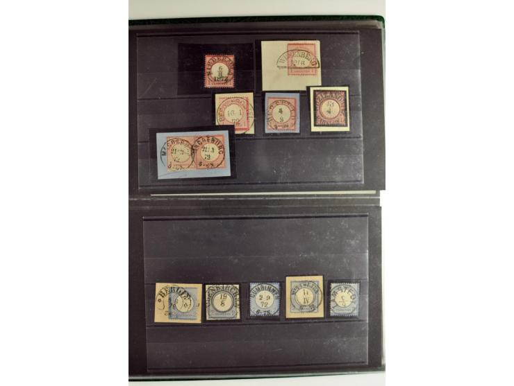 1872/74, 5bändige Sammlung, gestempelt und auf Ganzstücken gesammelt, das Ganze in einer Qualität, die man nur als 'traumhaft