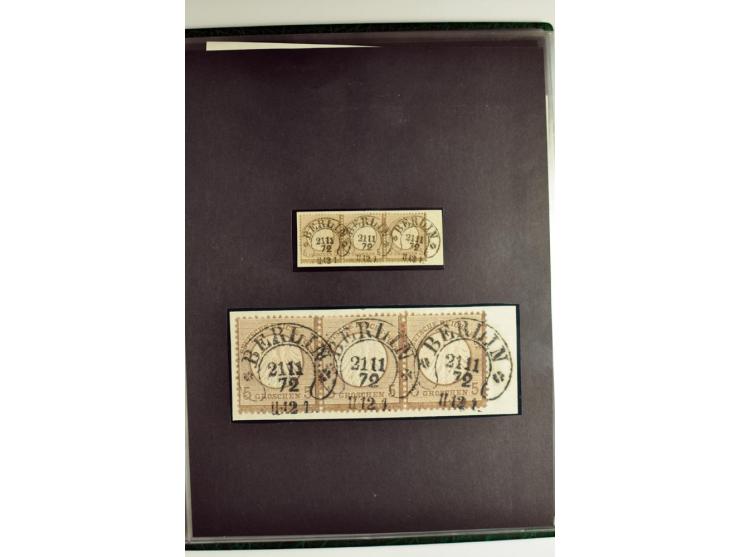 1872/74, 5bändige Sammlung, gestempelt und auf Ganzstücken gesammelt, das Ganze in einer Qualität, die man nur als 'traumhaft