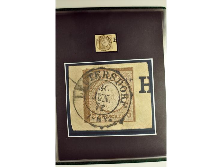 1872/74, 5bändige Sammlung, gestempelt und auf Ganzstücken gesammelt, das Ganze in einer Qualität, die man nur als 'traumhaft