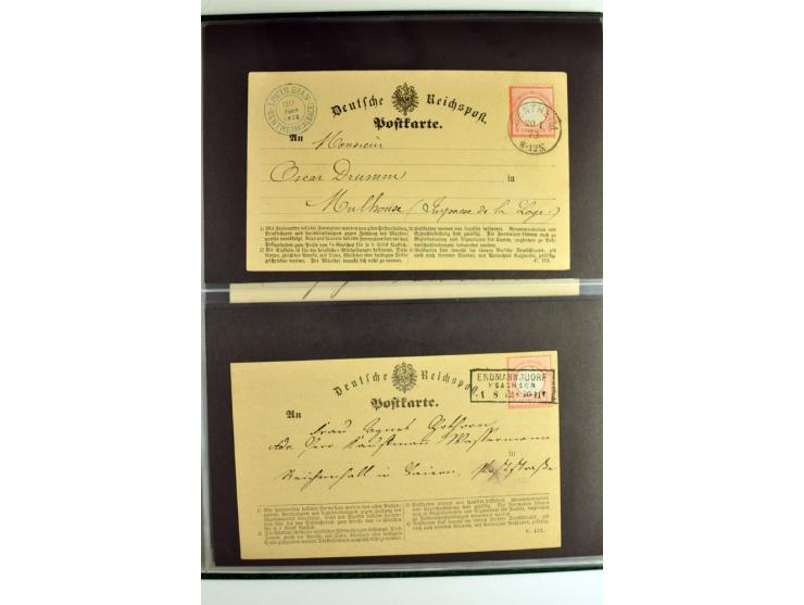 1872/74, 5bändige Sammlung, gestempelt und auf Ganzstücken gesammelt, das Ganze in einer Qualität, die man nur als 'traumhaft
