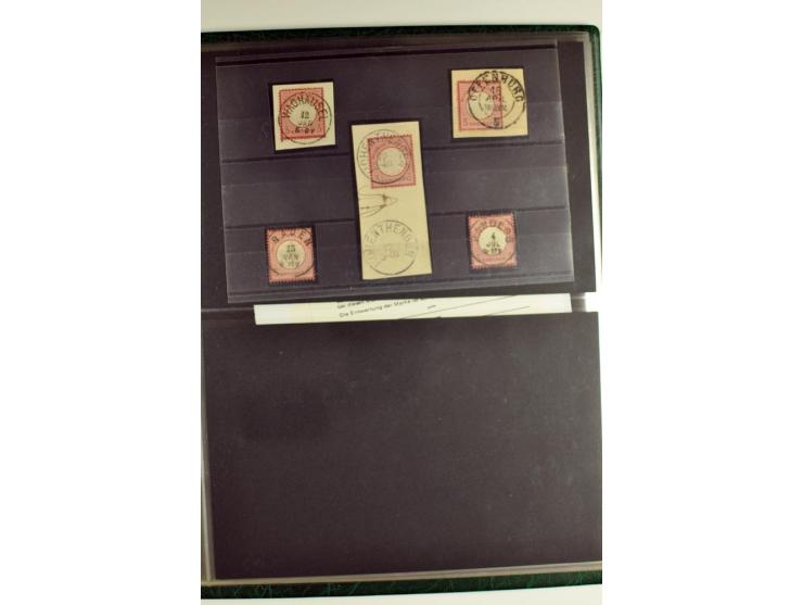 1872/74, 5bändige Sammlung, gestempelt und auf Ganzstücken gesammelt, das Ganze in einer Qualität, die man nur als 'traumhaft