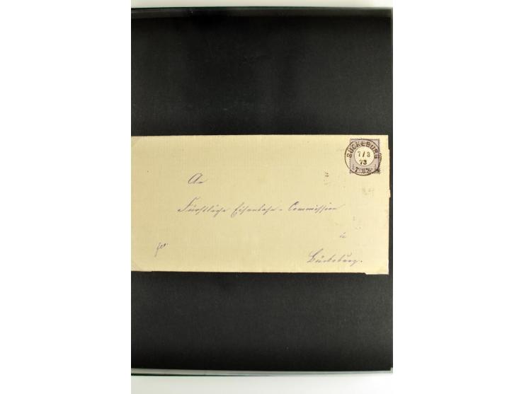 1872/74, 5bändige Sammlung, gestempelt und auf Ganzstücken gesammelt, das Ganze in einer Qualität, die man nur als 'traumhaft