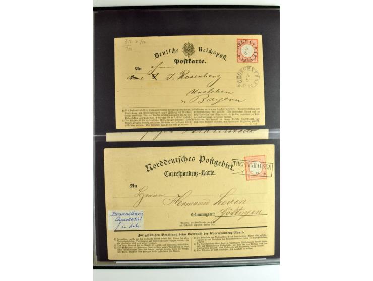 1872/74, 5bändige Sammlung, gestempelt und auf Ganzstücken gesammelt, das Ganze in einer Qualität, die man nur als 'traumhaft