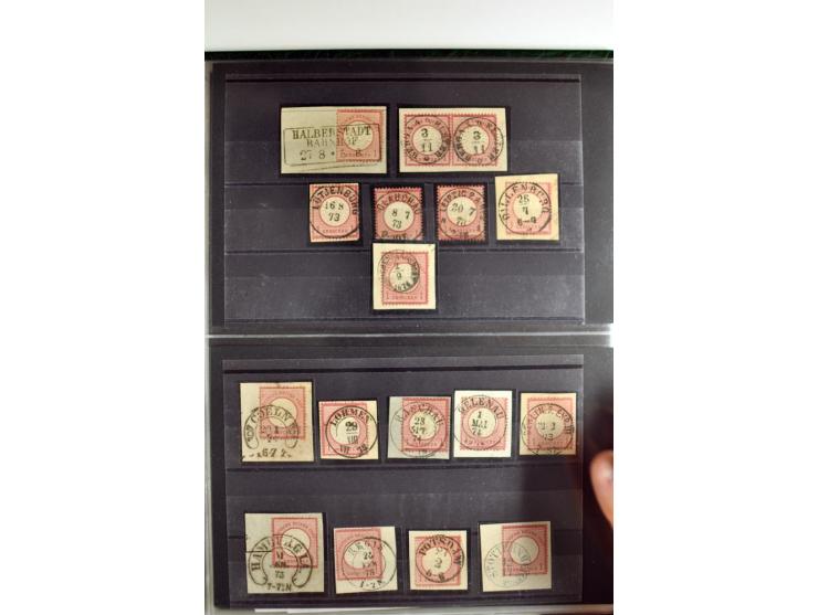 1872/74, 5bändige Sammlung, gestempelt und auf Ganzstücken gesammelt, das Ganze in einer Qualität, die man nur als 'traumhaft