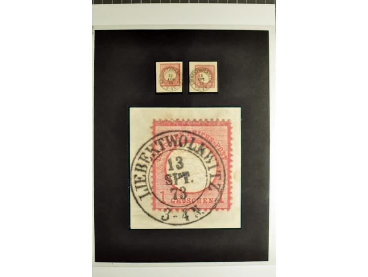 1872/74, 5bändige Sammlung, gestempelt und auf Ganzstücken gesammelt, das Ganze in einer Qualität, die man nur als 'traumhaft
