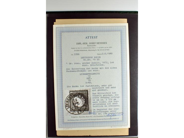 1872/74, 5bändige Sammlung, gestempelt und auf Ganzstücken gesammelt, das Ganze in einer Qualität, die man nur als 'traumhaft