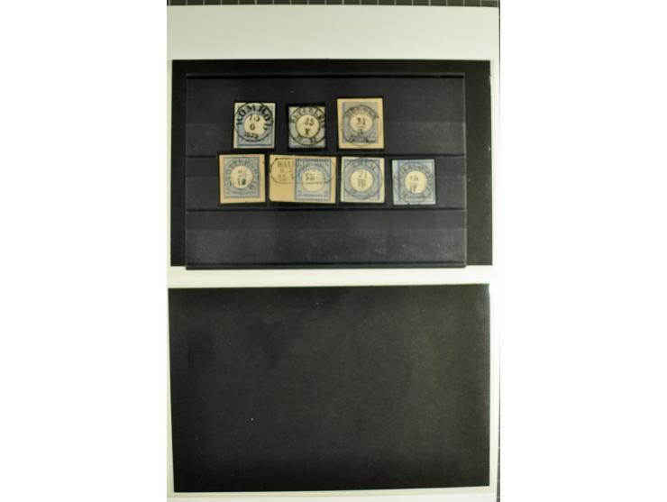 1872/74, 5bändige Sammlung, gestempelt und auf Ganzstücken gesammelt, das Ganze in einer Qualität, die man nur als 'traumhaft