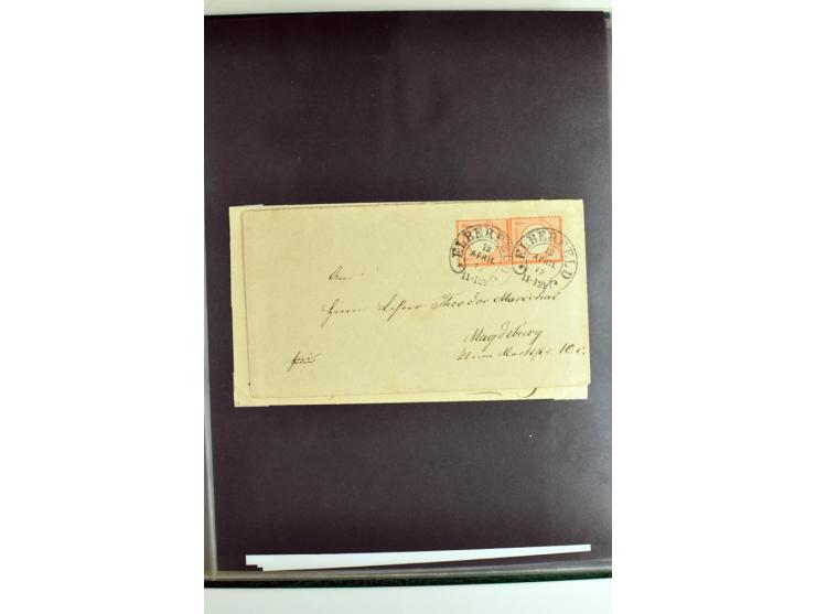 1872/74, 5bändige Sammlung, gestempelt und auf Ganzstücken gesammelt, das Ganze in einer Qualität, die man nur als 'traumhaft