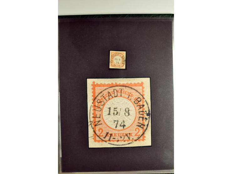 1872/74, 5bändige Sammlung, gestempelt und auf Ganzstücken gesammelt, das Ganze in einer Qualität, die man nur als 'traumhaft