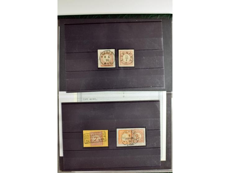1872/74, 5bändige Sammlung, gestempelt und auf Ganzstücken gesammelt, das Ganze in einer Qualität, die man nur als 'traumhaft