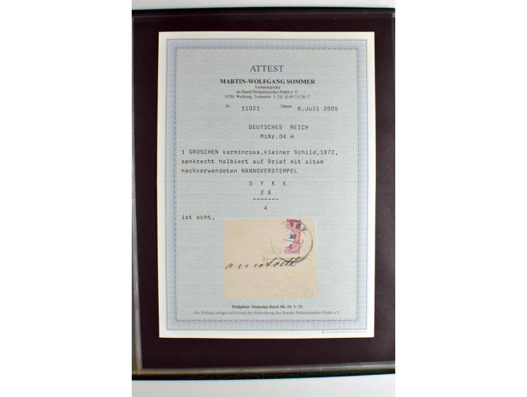 1872/74, 5bändige Sammlung, gestempelt und auf Ganzstücken gesammelt, das Ganze in einer Qualität, die man nur als 'traumhaft
