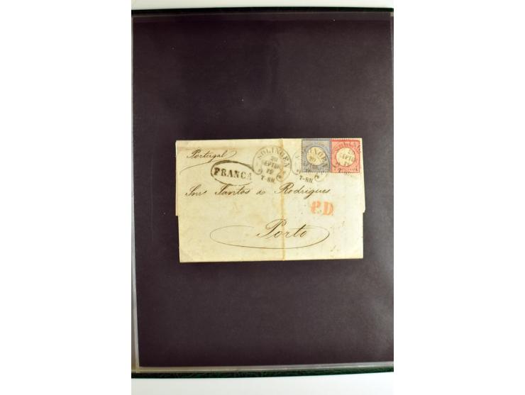 1872/74, 5bändige Sammlung, gestempelt und auf Ganzstücken gesammelt, das Ganze in einer Qualität, die man nur als 'traumhaft