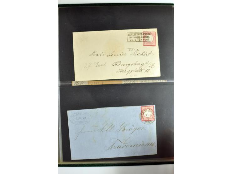 1872/74, 5bändige Sammlung, gestempelt und auf Ganzstücken gesammelt, das Ganze in einer Qualität, die man nur als 'traumhaft