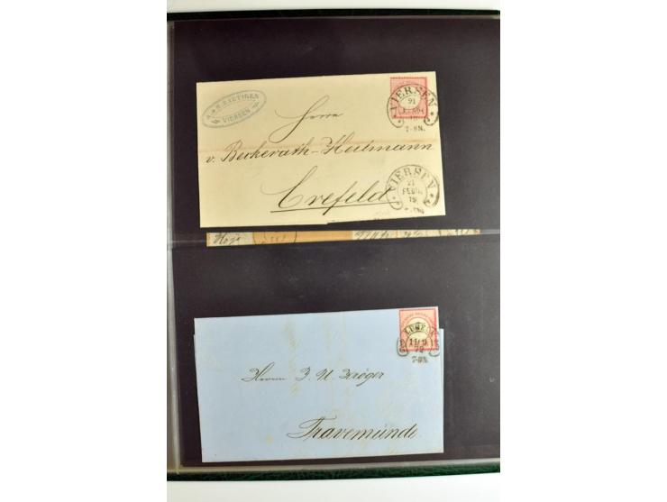 1872/74, 5bändige Sammlung, gestempelt und auf Ganzstücken gesammelt, das Ganze in einer Qualität, die man nur als 'traumhaft