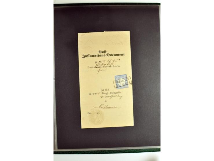 1872/74, 5bändige Sammlung, gestempelt und auf Ganzstücken gesammelt, das Ganze in einer Qualität, die man nur als 'traumhaft