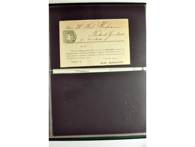 1872/74, 5bändige Sammlung, gestempelt und auf Ganzstücken gesammelt, das Ganze in einer Qualität, die man nur als 'traumhaft