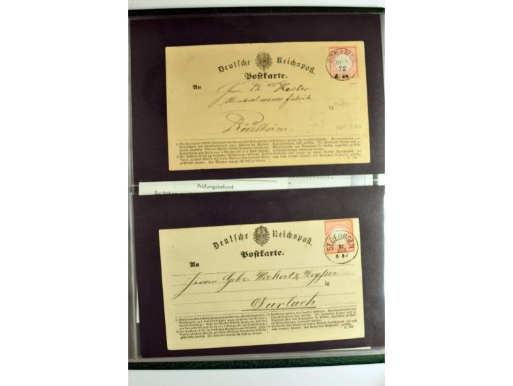 1872/74, 5bändige Sammlung, gestempelt und auf Ganzstücken gesammelt, das Ganze in einer Qualität, die man nur als 'traumhaft