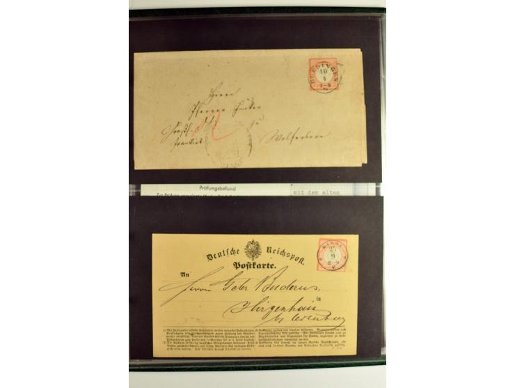 1872/74, 5bändige Sammlung, gestempelt und auf Ganzstücken gesammelt, das Ganze in einer Qualität, die man nur als 'traumhaft