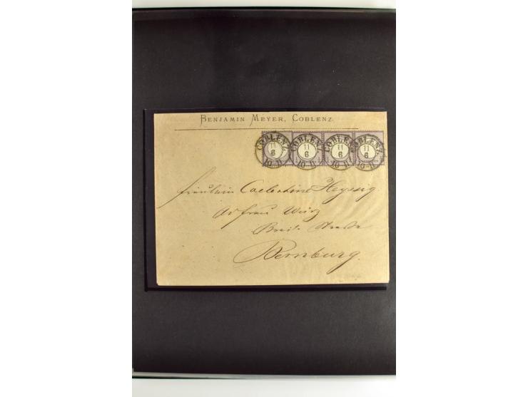 1872/74, 5bändige Sammlung, gestempelt und auf Ganzstücken gesammelt, das Ganze in einer Qualität, die man nur als 'traumhaft
