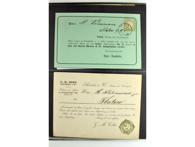 1872/74, 5bändige Sammlung, gestempelt und auf Ganzstücken gesammelt, das Ganze in einer Qualität, die man nur als 'traumhaft