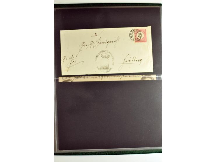 1872/74, 5bändige Sammlung, gestempelt und auf Ganzstücken gesammelt, das Ganze in einer Qualität, die man nur als 'traumhaft