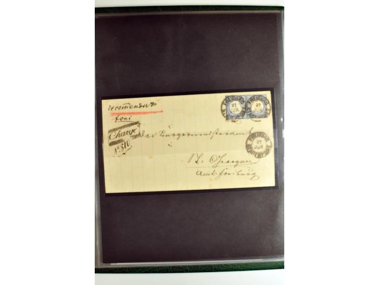 1872/74, 5bändige Sammlung, gestempelt und auf Ganzstücken gesammelt, das Ganze in einer Qualität, die man nur als 'traumhaft