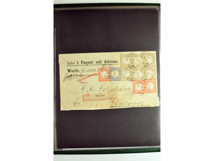 1872/74, 5bändige Sammlung, gestempelt und auf Ganzstücken gesammelt, das Ganze in einer Qualität, die man nur als 'traumhaft
